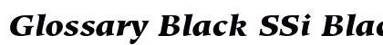 Glossary Black SSi Black Italic font free download