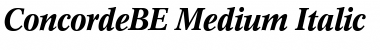ConcordeBE-Medium MediumItalic Font