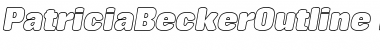 PatriciaBeckerOutline Italic Font