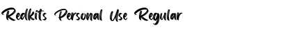 Redkits Personal Use Regular Font