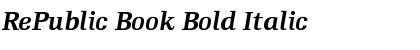 RePublic Book Bold Italic Font