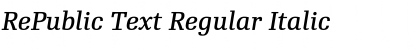 RePublic Text Regular Italic