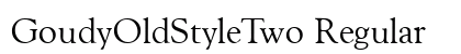 GoudyOldStyleTwo Regular Preview