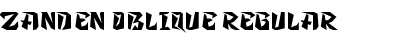 Zanden Oblique Regular Font