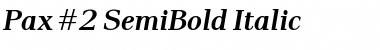 Pax #2 SemiBold Italic Font