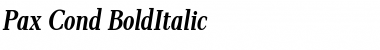 Pax Cond BoldItalic Font