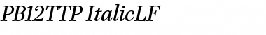 PB12TTP-ItalicLF Regular Font