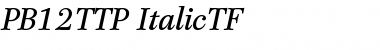 PB12TTP-ItalicTF Regular Font