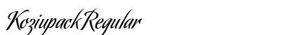 Koziupack Regular Font Preview