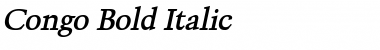 Congo Bold Italic Font