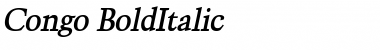 Congo BoldItalic Font