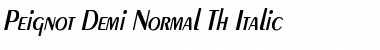 Peignot-Demi-Normal Th Italic Italic Font