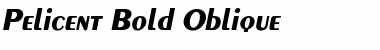 Pelicent Bold-Oblique Font