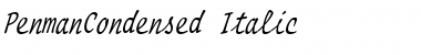 PenmanCondensed Italic Font