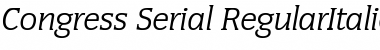 Congress-Serial RegularItalic Font