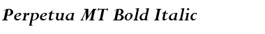 Perpetua MT Bold Italic Font