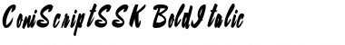 ConiScriptSSK BoldItalic Font