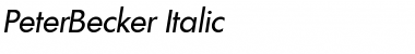 PeterBecker Italic
