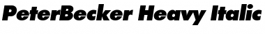 PeterBecker-Heavy Italic Font