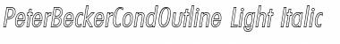 PeterBeckerCondOutline-Light Italic Font