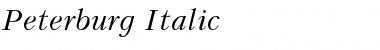 Peterburg Italic Font