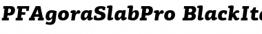 PF Agora Slab Pro Black Italic Font