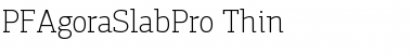 PF Agora Slab Pro Thin Font