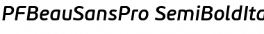 PF BeauSans Pro SemiBold Italic