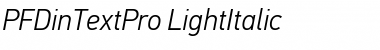 PF DinText Pro Light Italic