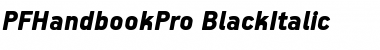 PF Handbook Pro Black Italic Font
