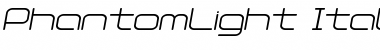 PhantomLight Italic Regular Font