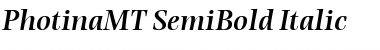 PhotinaMT-SemiBold Semi BoldItalic Font