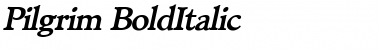 Pilgrim BoldItalic Font