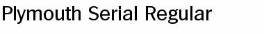 Plymouth-Serial Regular Font