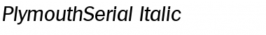 PlymouthSerial Italic Font