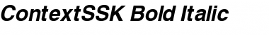 ContextSSK Bold Italic Font