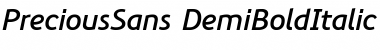 PreciousSans Bold Italic Font