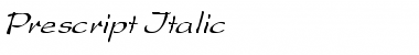 Prescript Italic Font