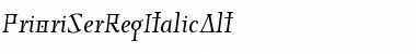 PrioriSerRegItalicAlt Font