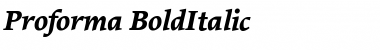 Proforma BoldItalic Font