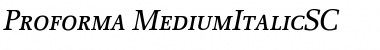 Proforma MediumItalicSC Font