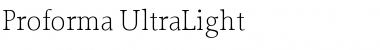 Proforma UltraLight Font