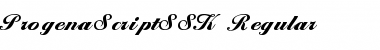 ProgenaScriptSSK Font