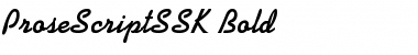 ProseScriptSSK Bold Font