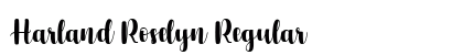 Harland Roselyn Regular Font Harland Roselyn Regular Font Preview