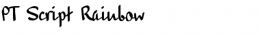 PT Script Rainbow Font