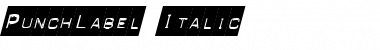 PunchLabel Italic Font