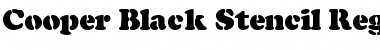 Cooper-Black-Stencil Regular Font