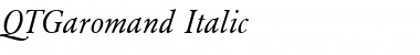 QTGaromand Italic Font