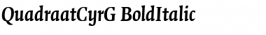 QuadraatCyrG Bold Italic Font